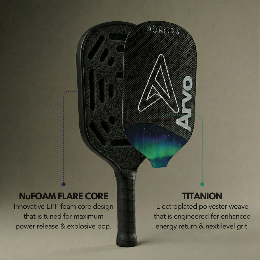 Aurora | 16mm Foam Core Titanium pickleball paddle
